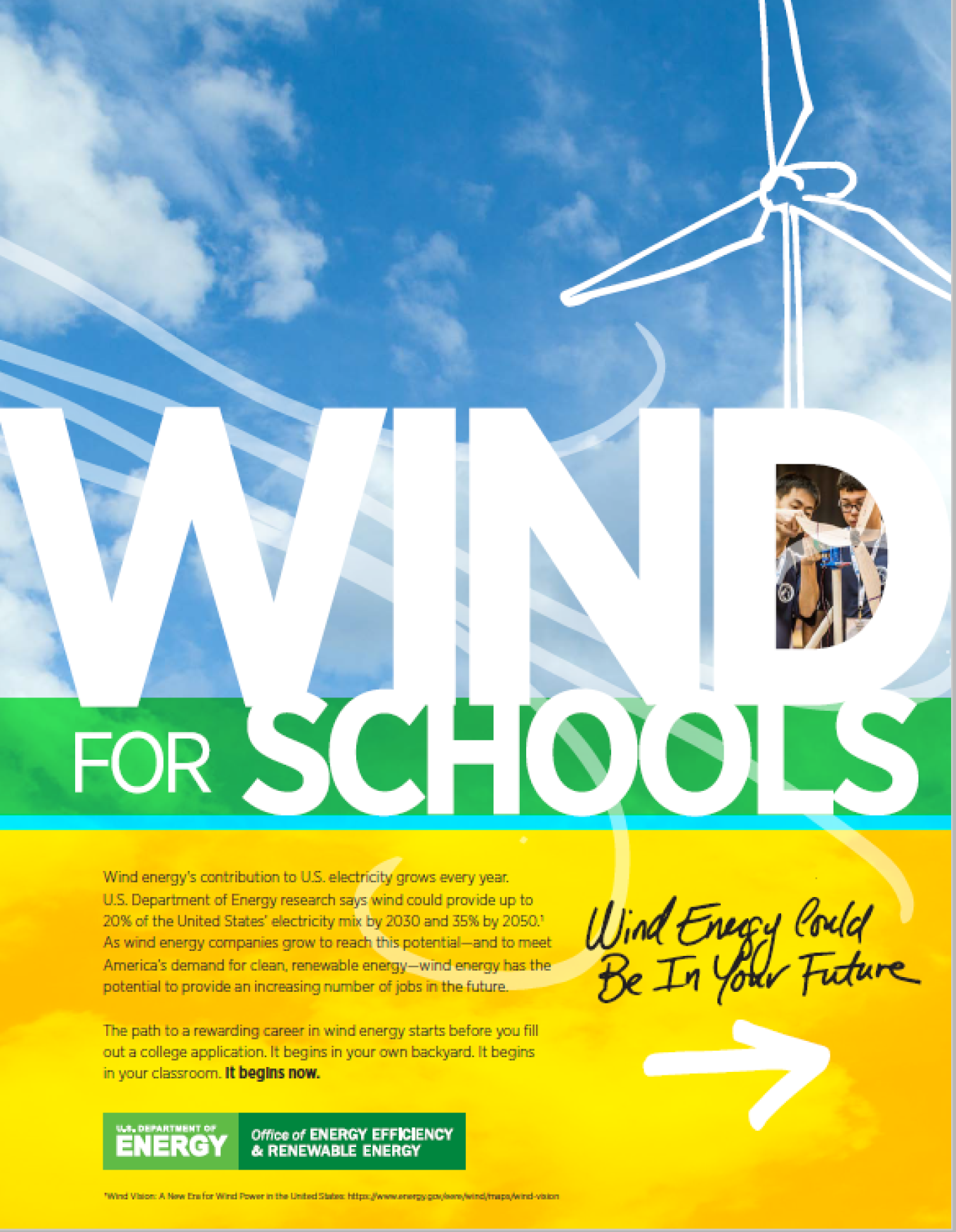 Cover for Wind for Schools brochure.