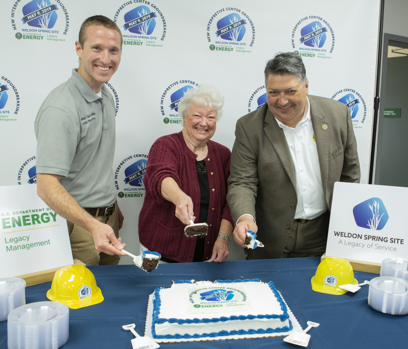 Cake and refreshments at Weldon Spring groundbreaking.