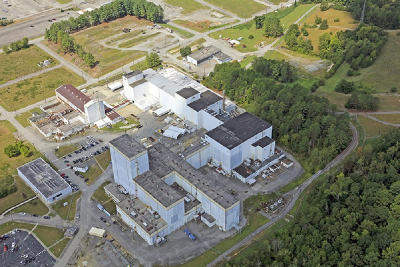 Crews are preparing the Centrifuge Complex for demolition at the East Tennessee Technology Park. EM anticipates beginning the teardown in 2020.