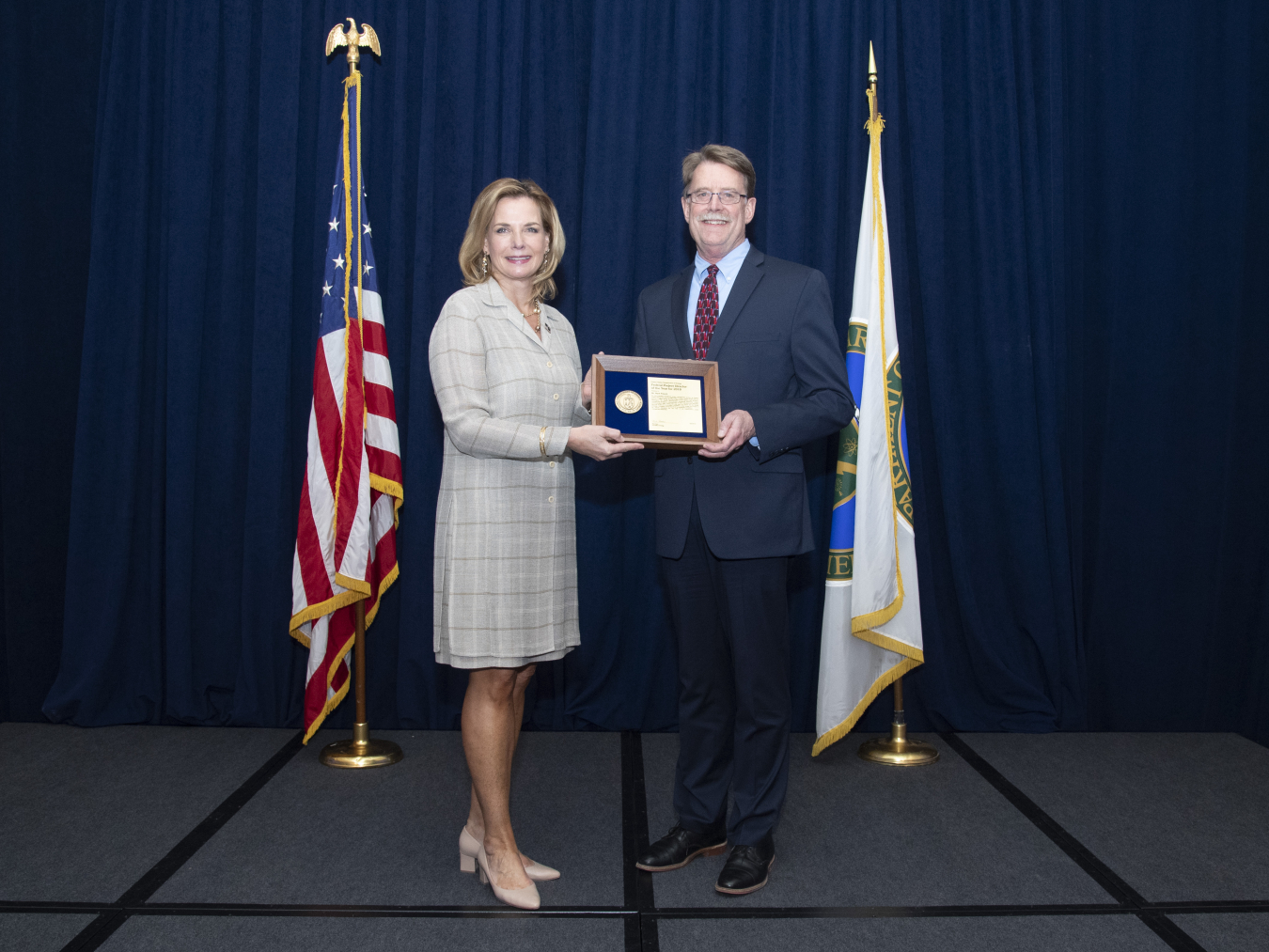 Under Secretary for Nuclear Security Lisa Gordon-Hagerty presented the Federal Project Director of the Year for 2018 to Mark French on April 24, 2019.