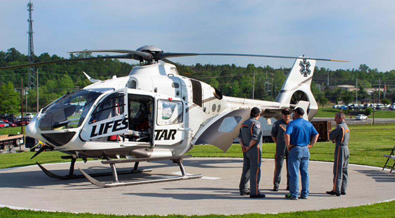 Safety Fest TN participants viewed numerous demonstrations, including one for the University of Tennessee Medical Center medical helicopter.