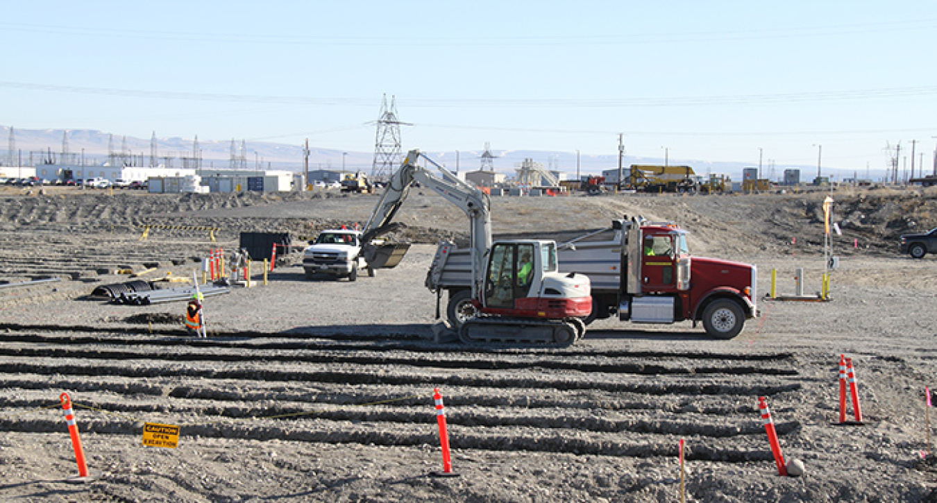 Hanford workers have installed piping to test a more efficient method for removing residual concentrations of hexavalent chromium from soil and groundwater.