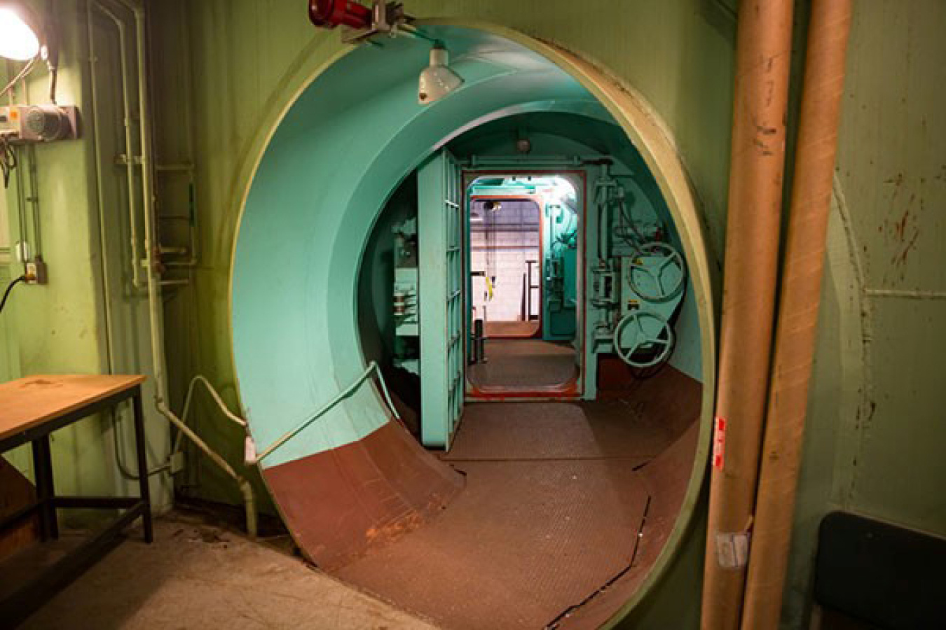 A view of the inside of the Southwest Experimental Fast Oxide Reactor.