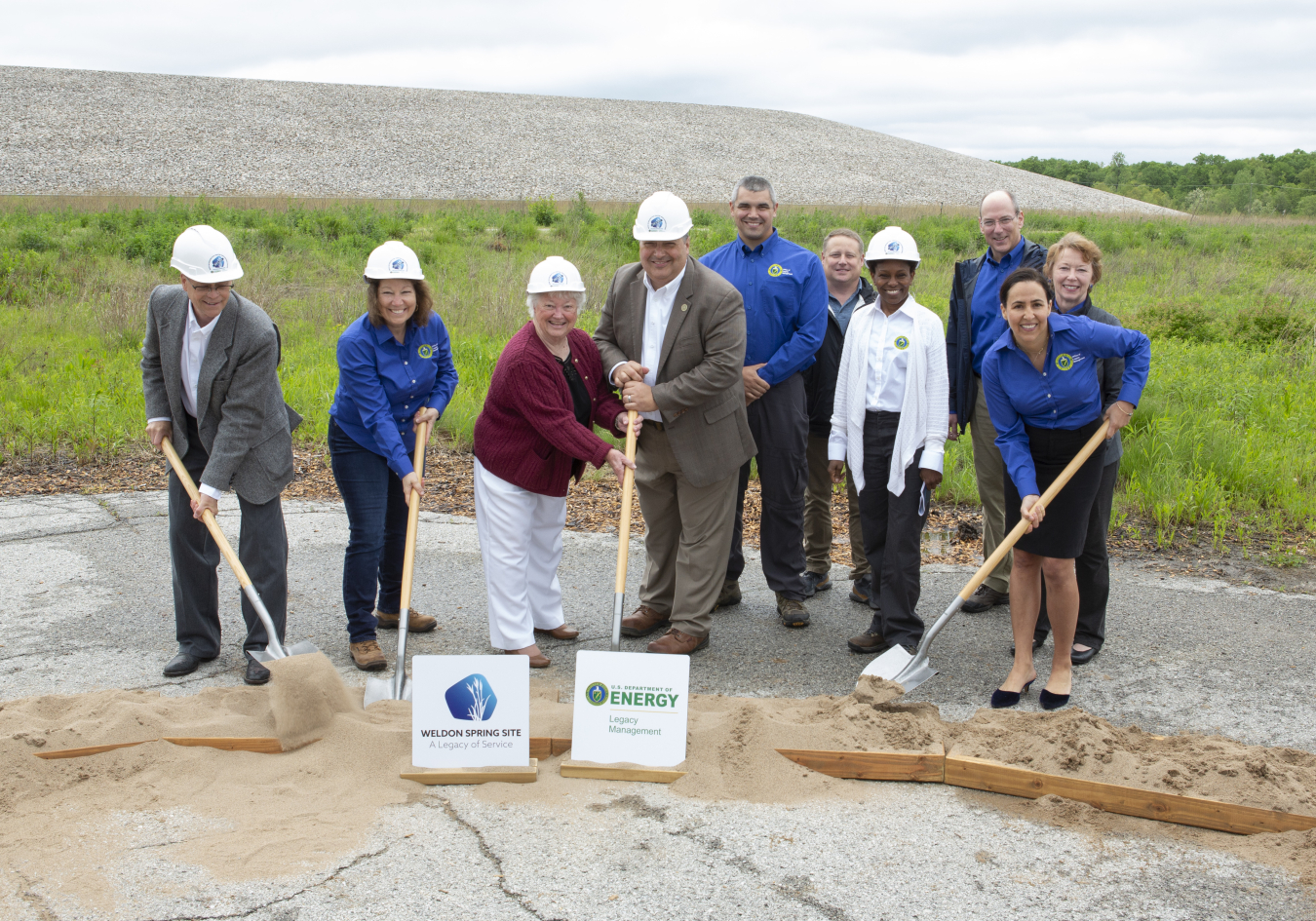 Weldon Spring new Interpretive Center groundbreakin attendees.