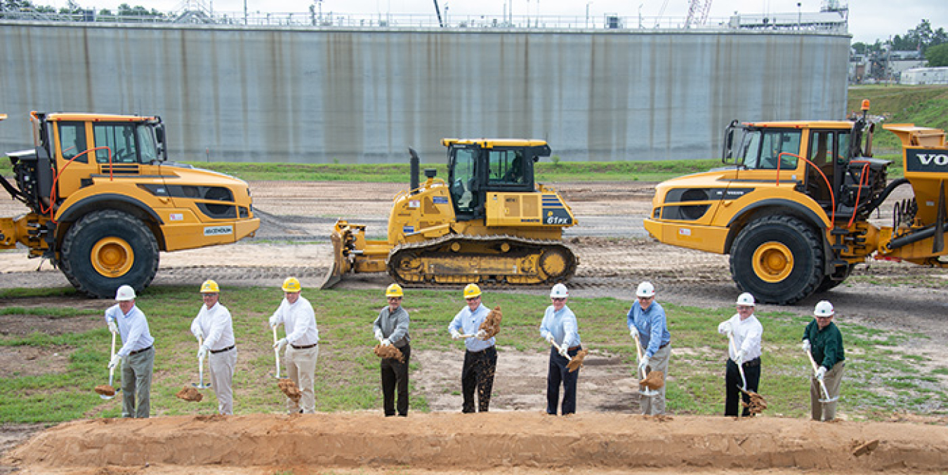 Federal and contractor employees at the Savannah River Site attend the groundbreaking ceremony for Saltstone Disposal Units 8 and 9 on June 10.