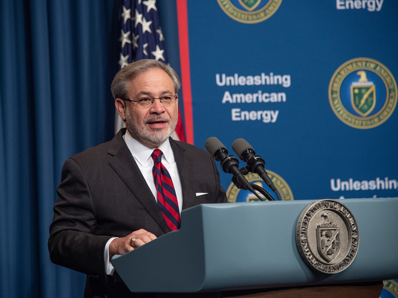 Energy Deputy Secretary Dan Brouillette speaks about DOE’s long history of supporting students dedicated to disciplines related to the Department’s mission. In 2000, three minority education initiatives were combined into the MLEF program, overseen by FE.