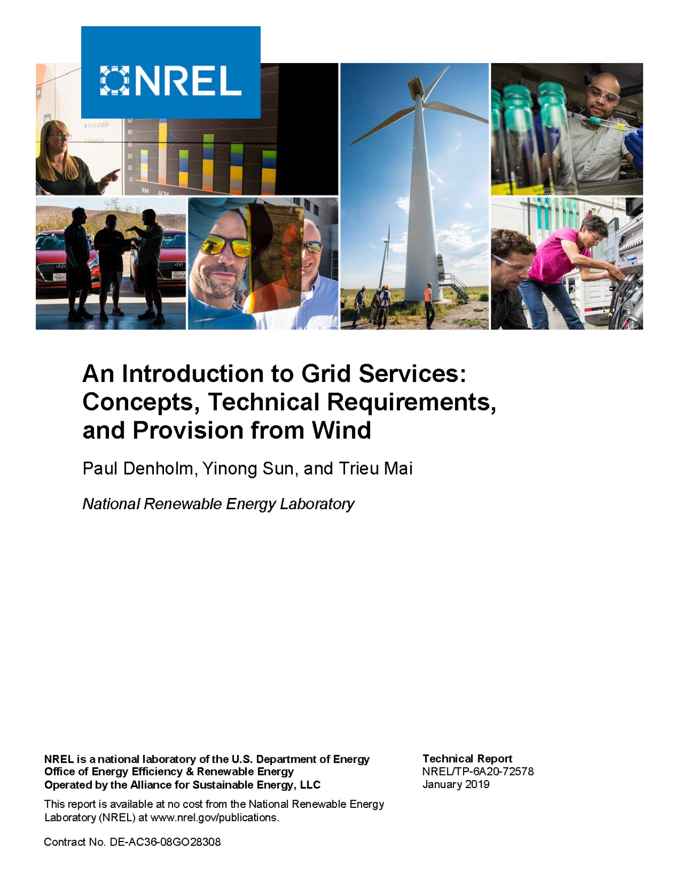 Cover page of An Introduction to Grid Services: Concepts, Technical Requirements, and Provision from Wind report