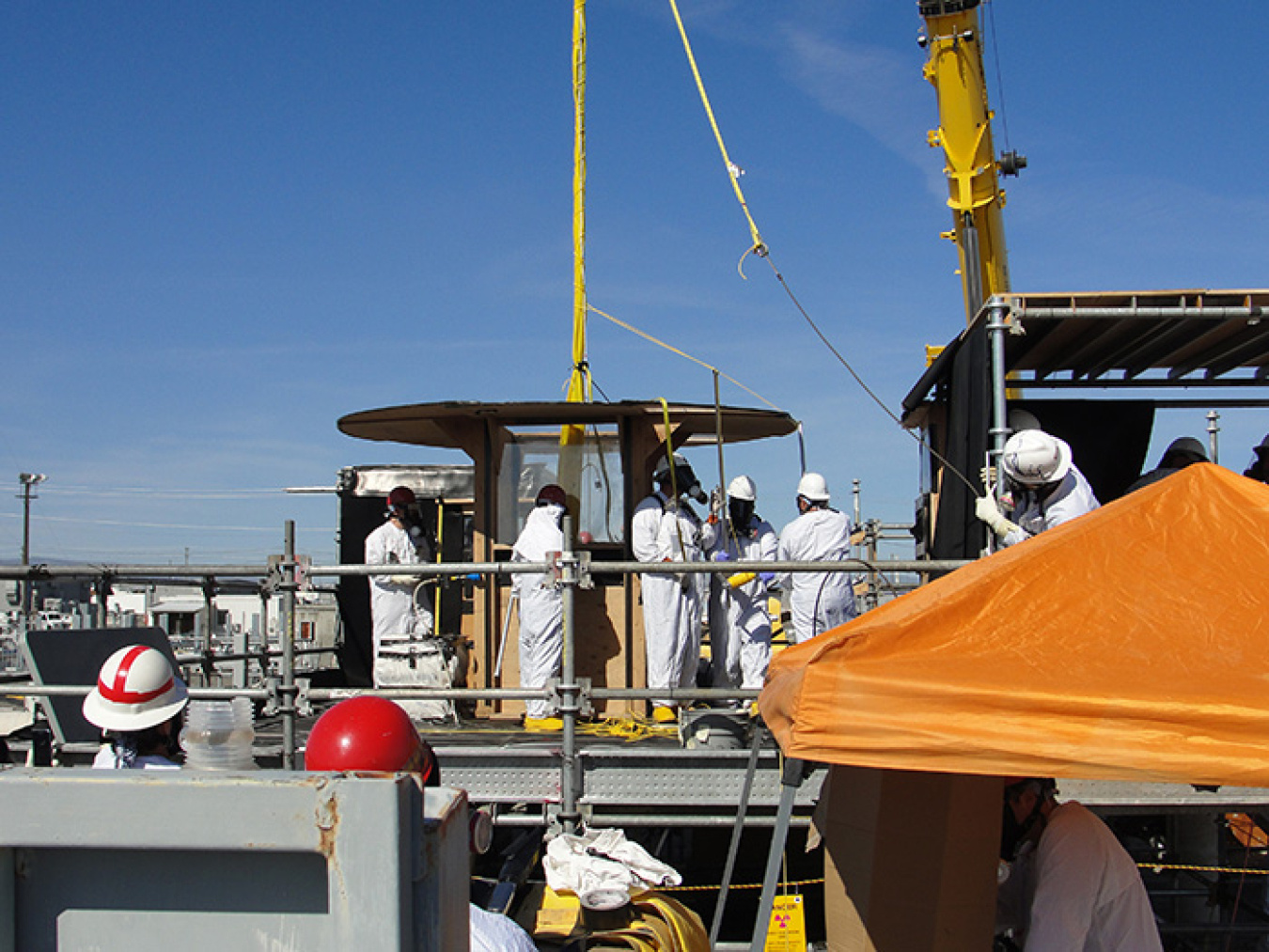 A Hanford Site team created unique tools to remove a radiologically contaminated thermocouple from single-shell tank AX-103. The team built a radiation-shielding box and remote extension tools to allow workers to complete the task more safely.
