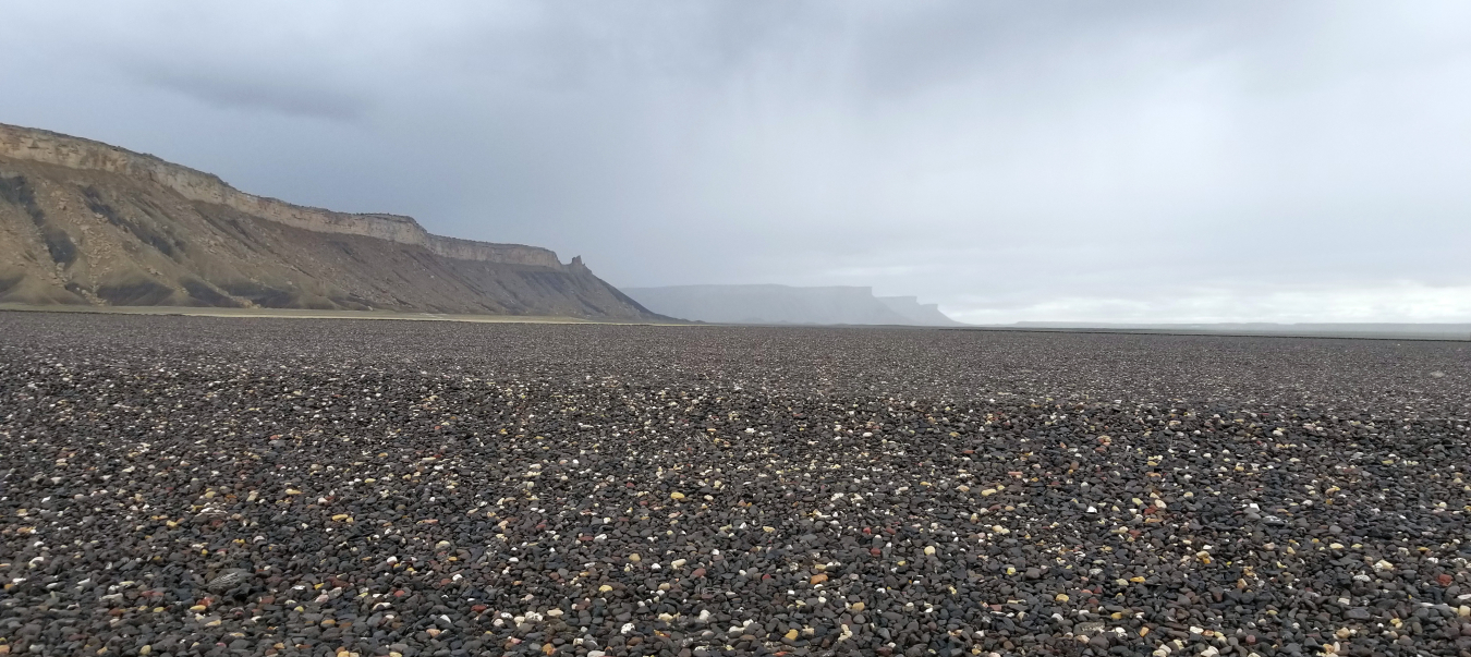 EM’s waste disposal cell in Crescent Junction, Utah, looking northeast toward the Book Cliffs. 