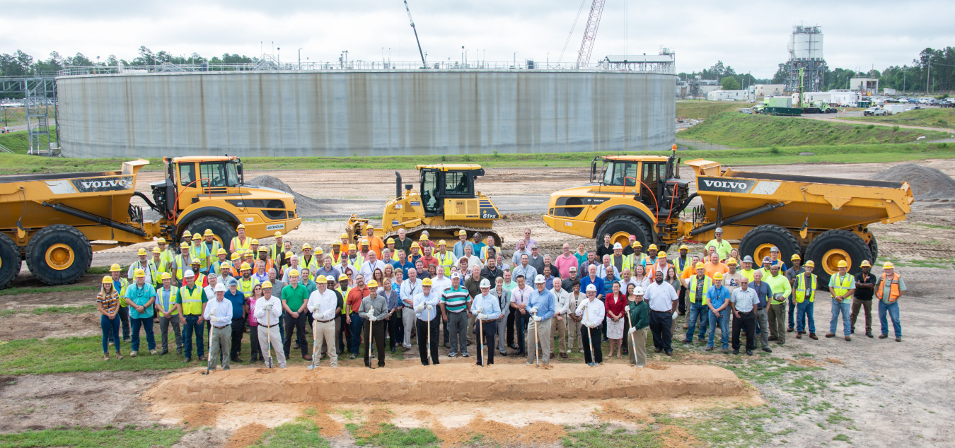 Federal and contractor employees at the Savannah River Site attend the groundbreaking ceremony for Saltstone Disposal Units 8 and 9 on June 10.
