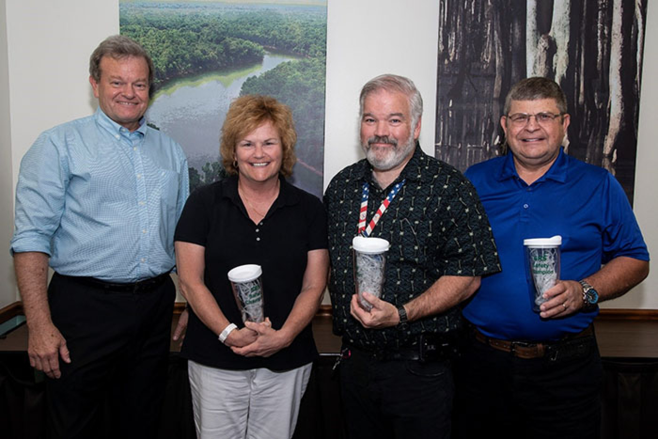 From left, Savannah River Nuclear Solutions Executive Vice President and Chief Operations Officer Dennis Carr with Savannah River Site CPR and first aid trainers Dr. Lisa Sanders, Kevin O’Donnell, and John Raeth.