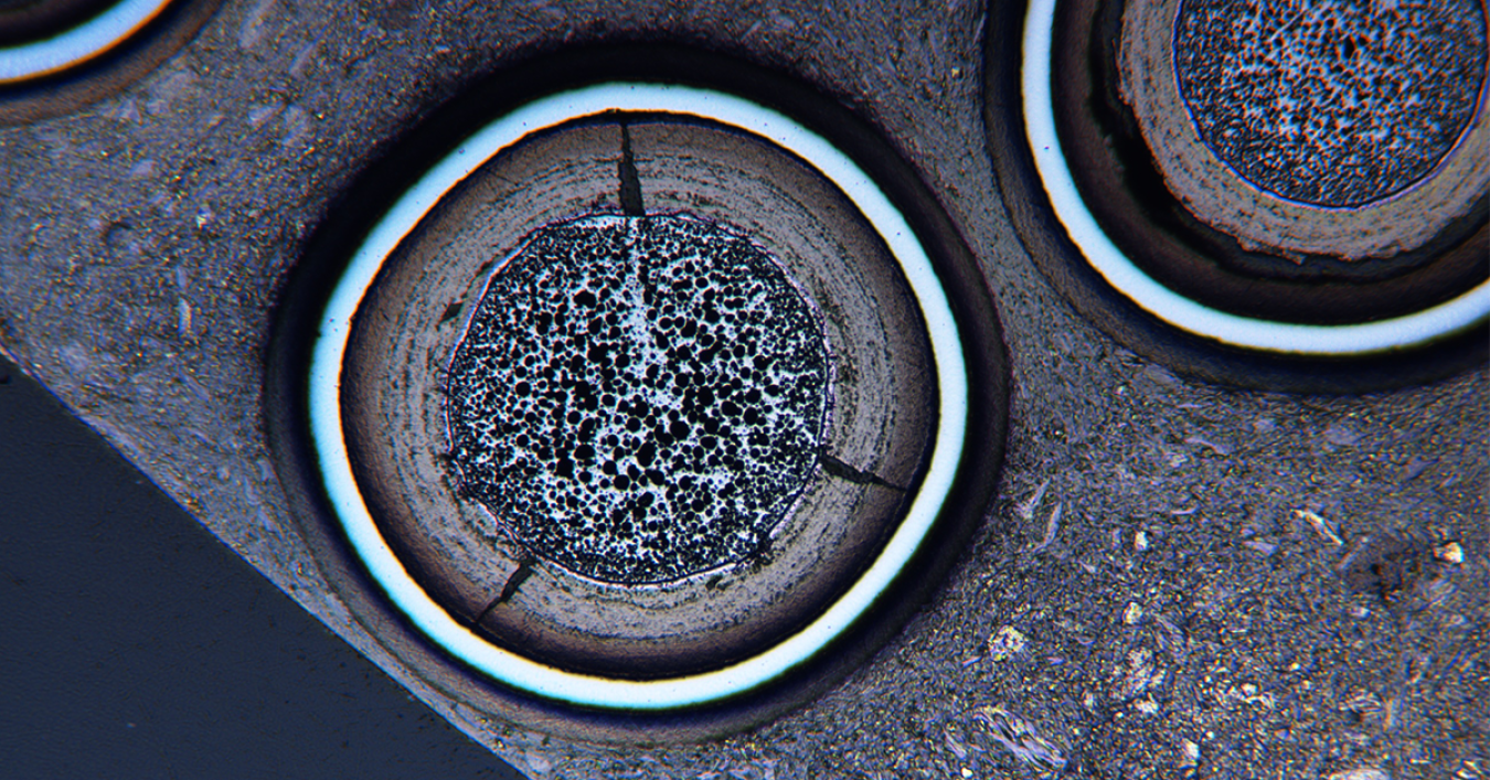 A photo of a TRISO particle