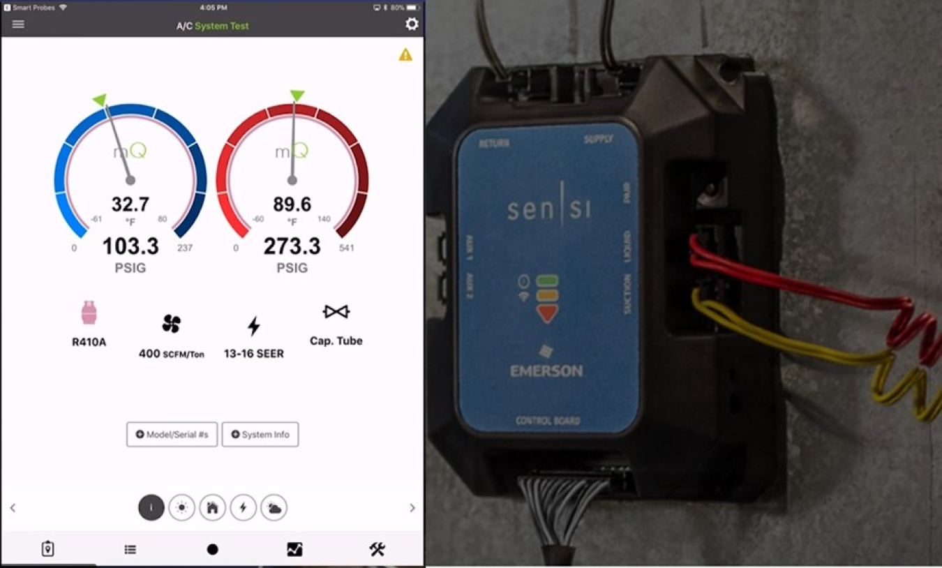 HVAC machine to monitor housing.