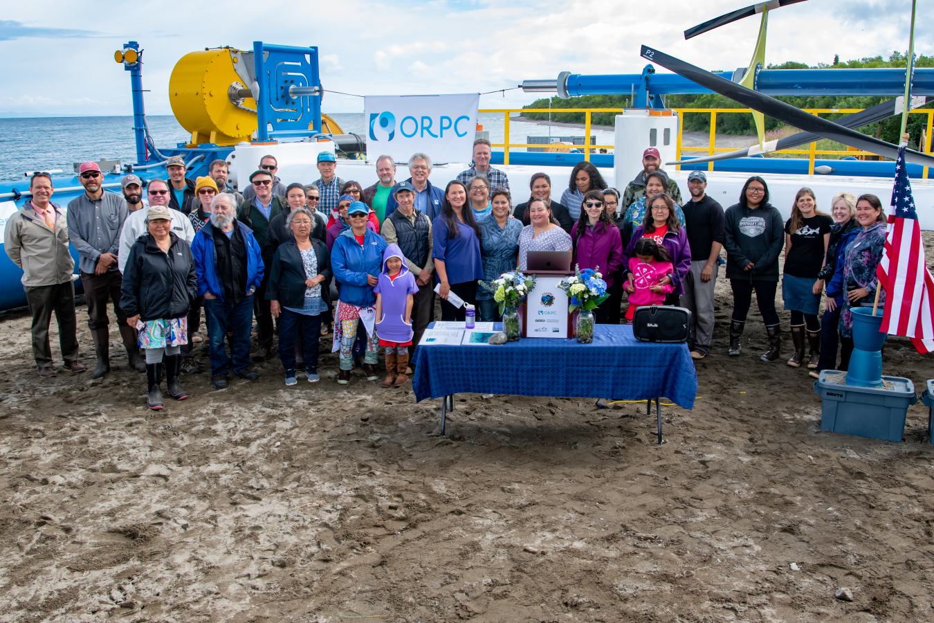 Igiugig, Alaska, community members gather for the RivGen® Power System Celebration.