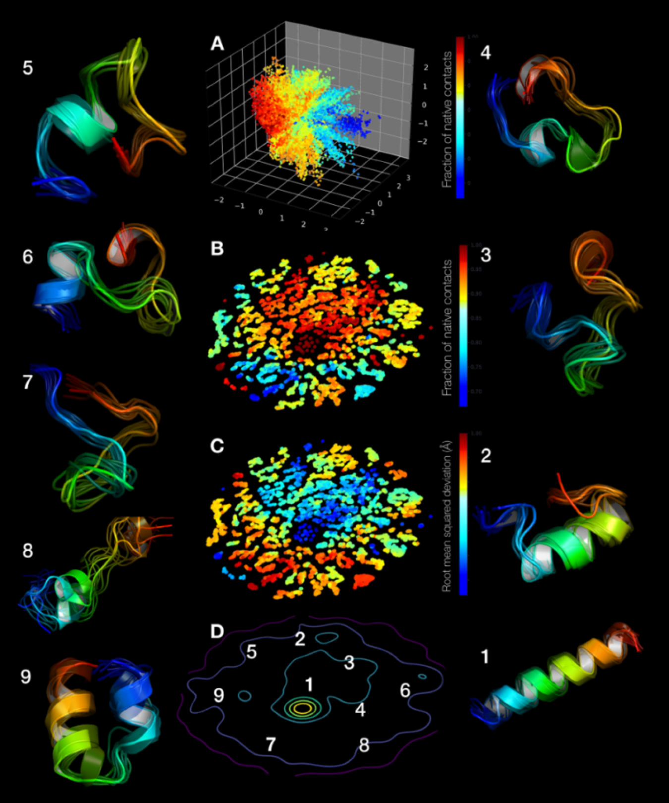 Using CANDLE deep learning to extract protein folding intermediate states.