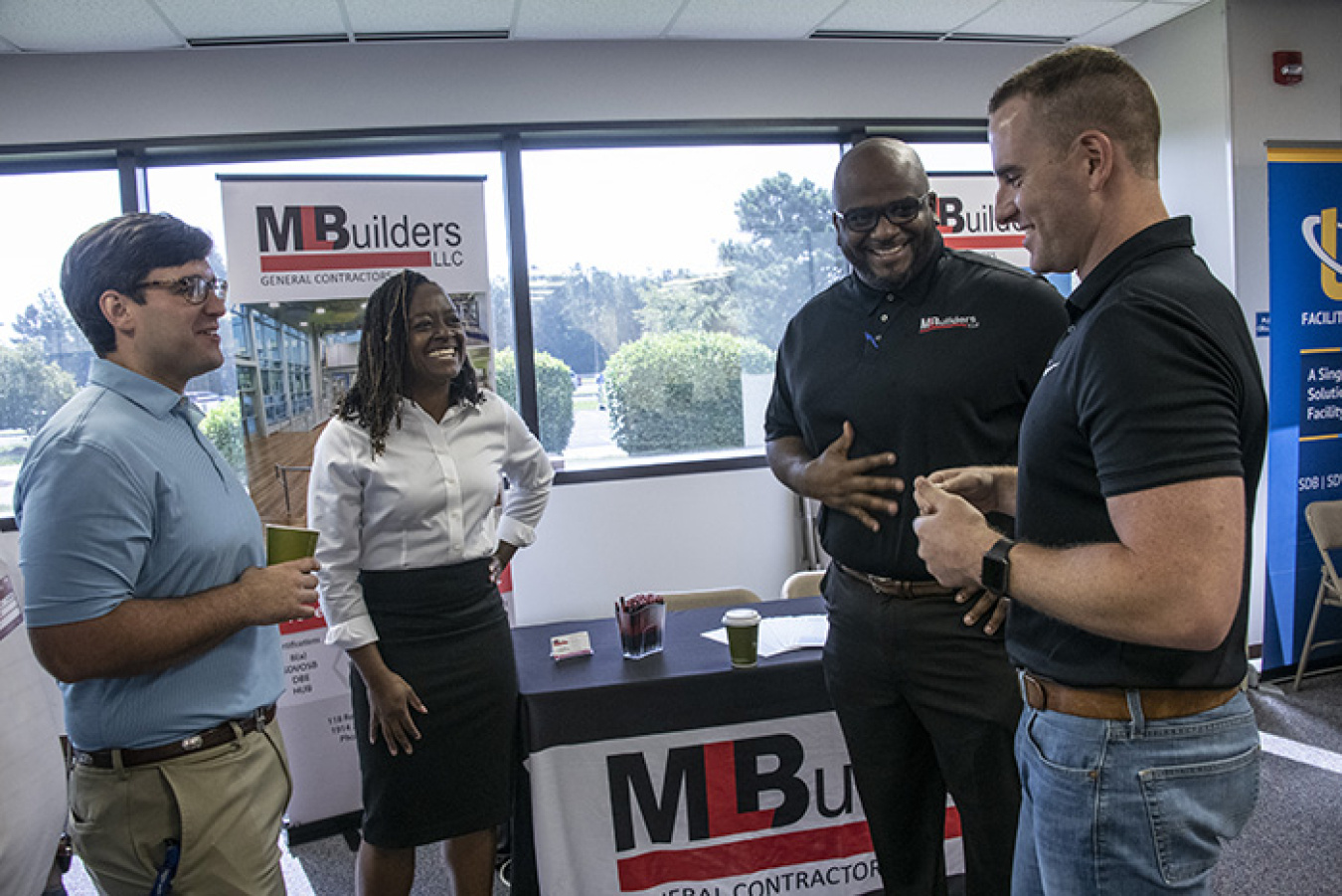 Employees with ML Builders meet with Savannah River Nuclear Solutions (SRNS) buyers at Protégé Day at the Savannah River Site.