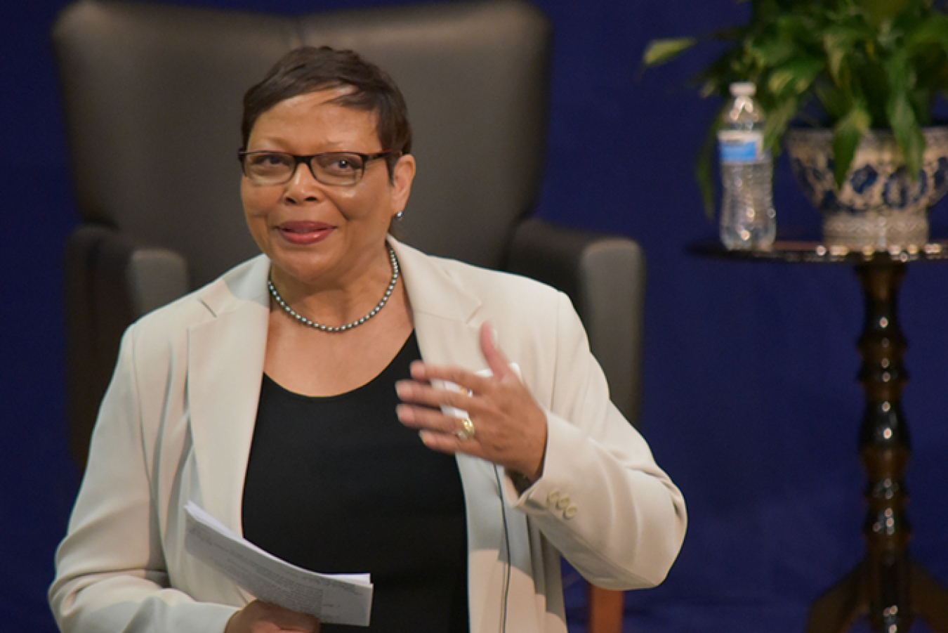 Cheryl Cabbil, senior vice president of operations at AECOM, speaks to participants of the Small Business Diversity Summit.