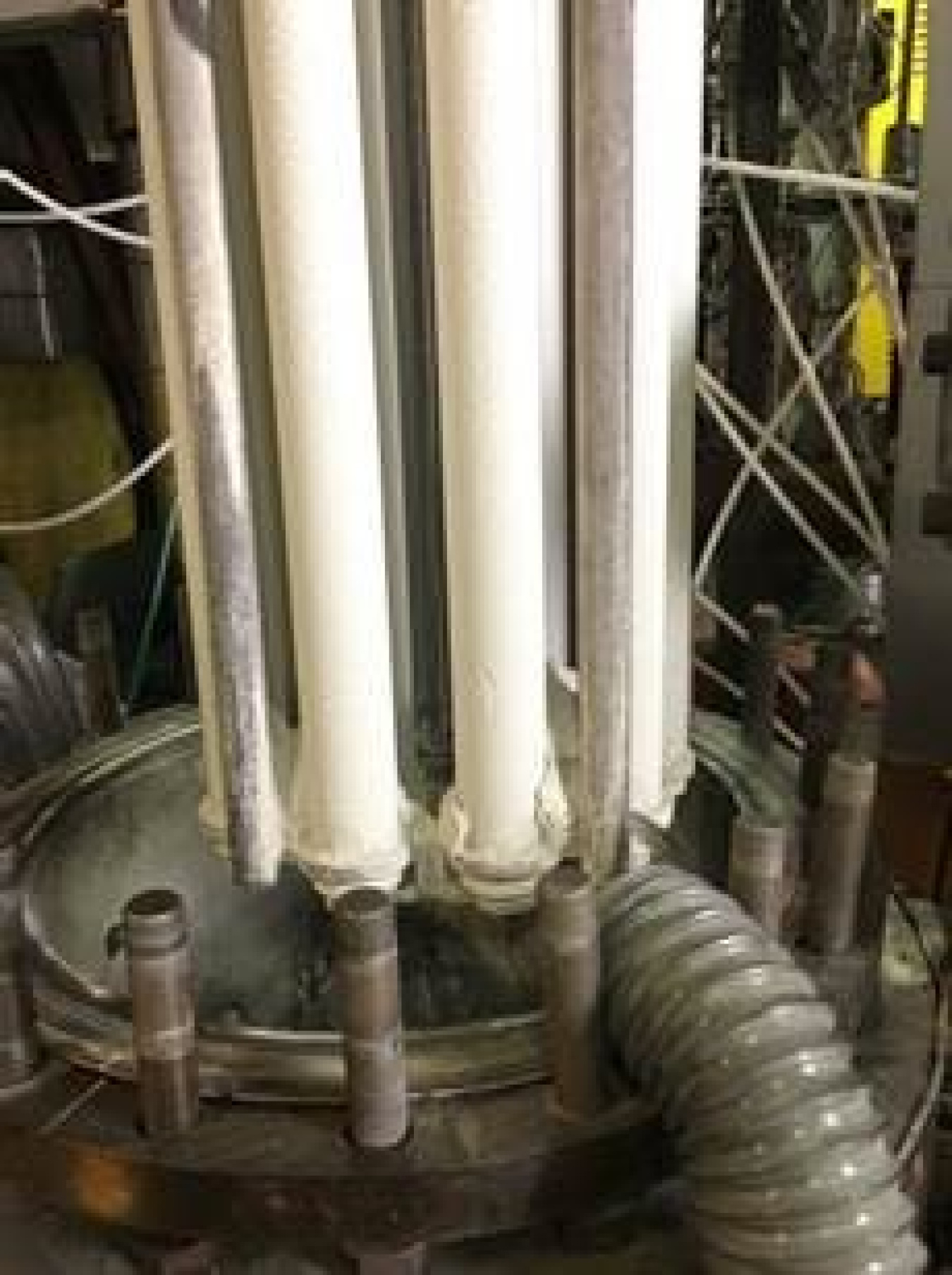 A view of the Integrated Waste Treatment Unit’s (IWTU) filter bundles being tested at the Hazen Research facility in Colorado. 