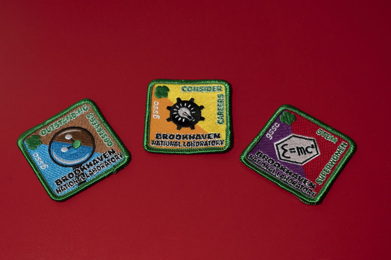 The three new Brookhaven Lab patches.