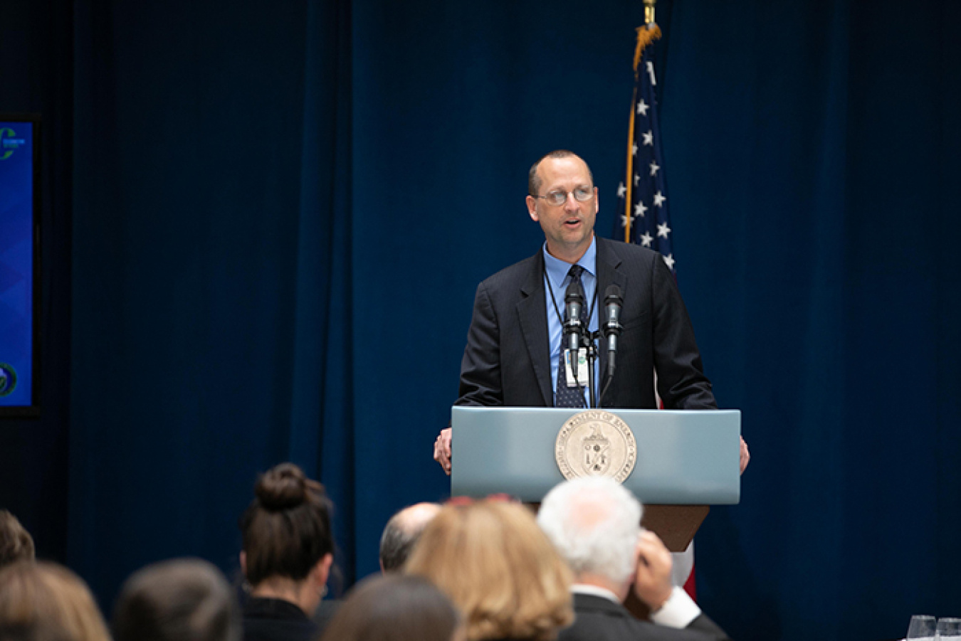 EM Principal Deputy Assistant Secretary Todd Shrader welcomed guests and led a panel discussion with long time EM associates.