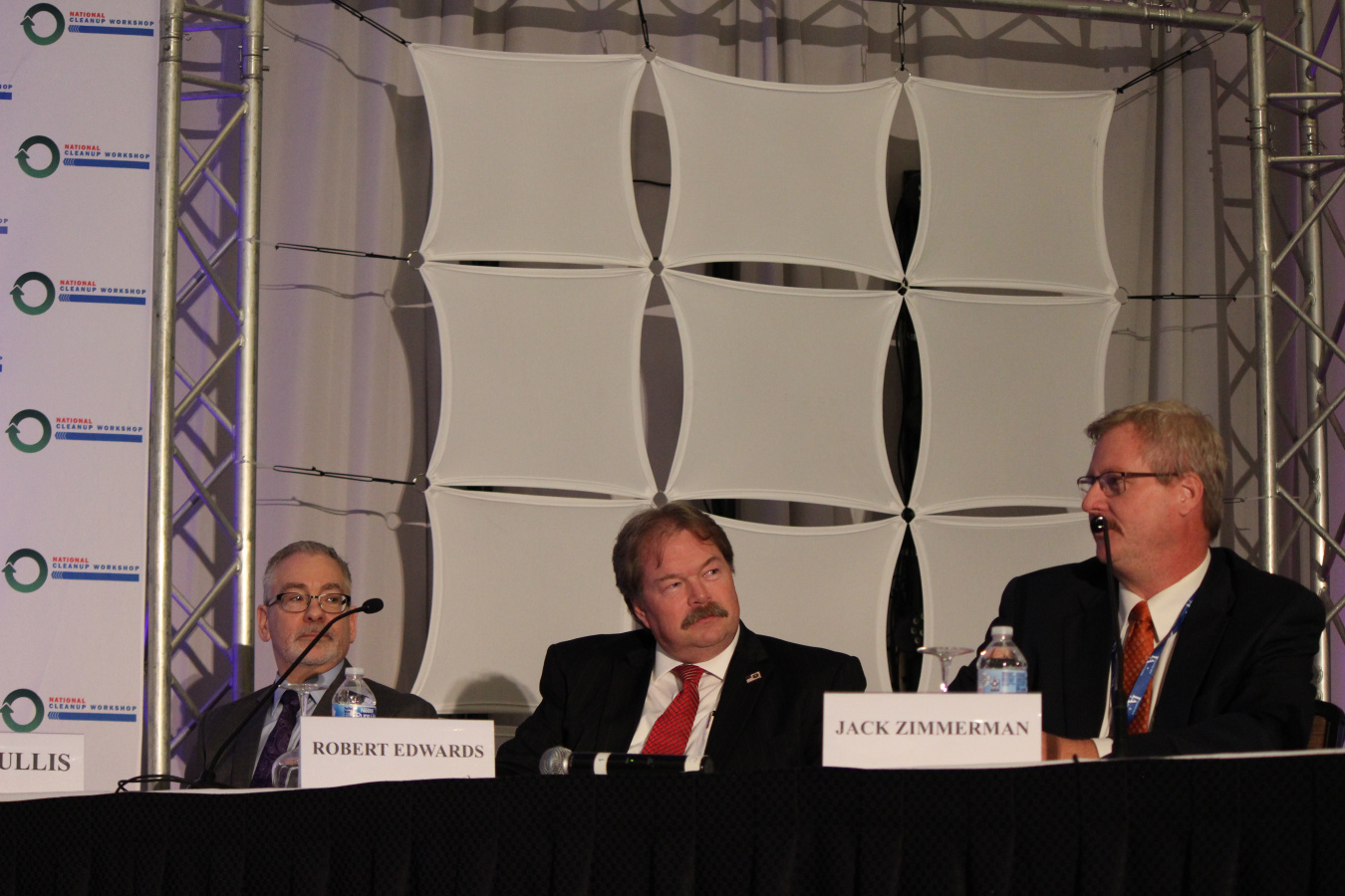 From left, EM site managers Jay Mullis, Robert Edwards, and Jack Zimmerman discuss some of EM's largest cleanup sites.