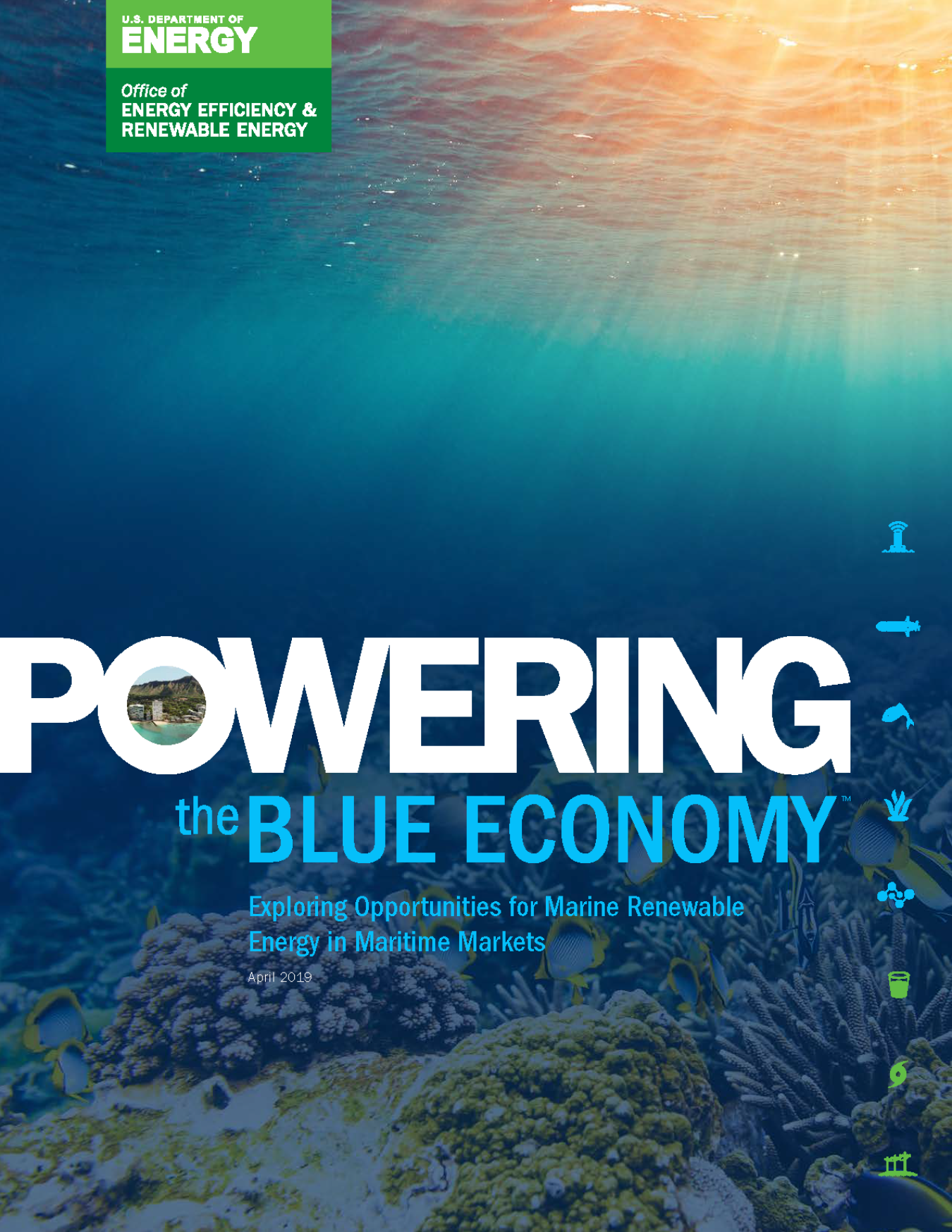 cover of the Powering the Blue Economy Report