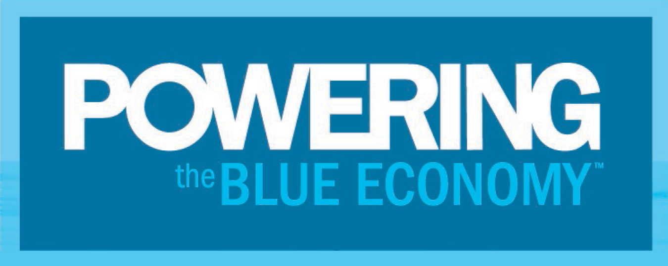 Logo saying "Powering the Blue Economy"