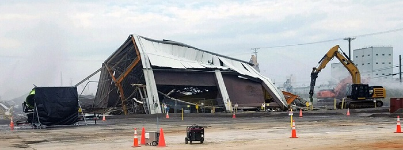 Oak Ridge crews spent several months completing deactivation work to prepare the K-1423 Toll Enrichment Facility for demolition.