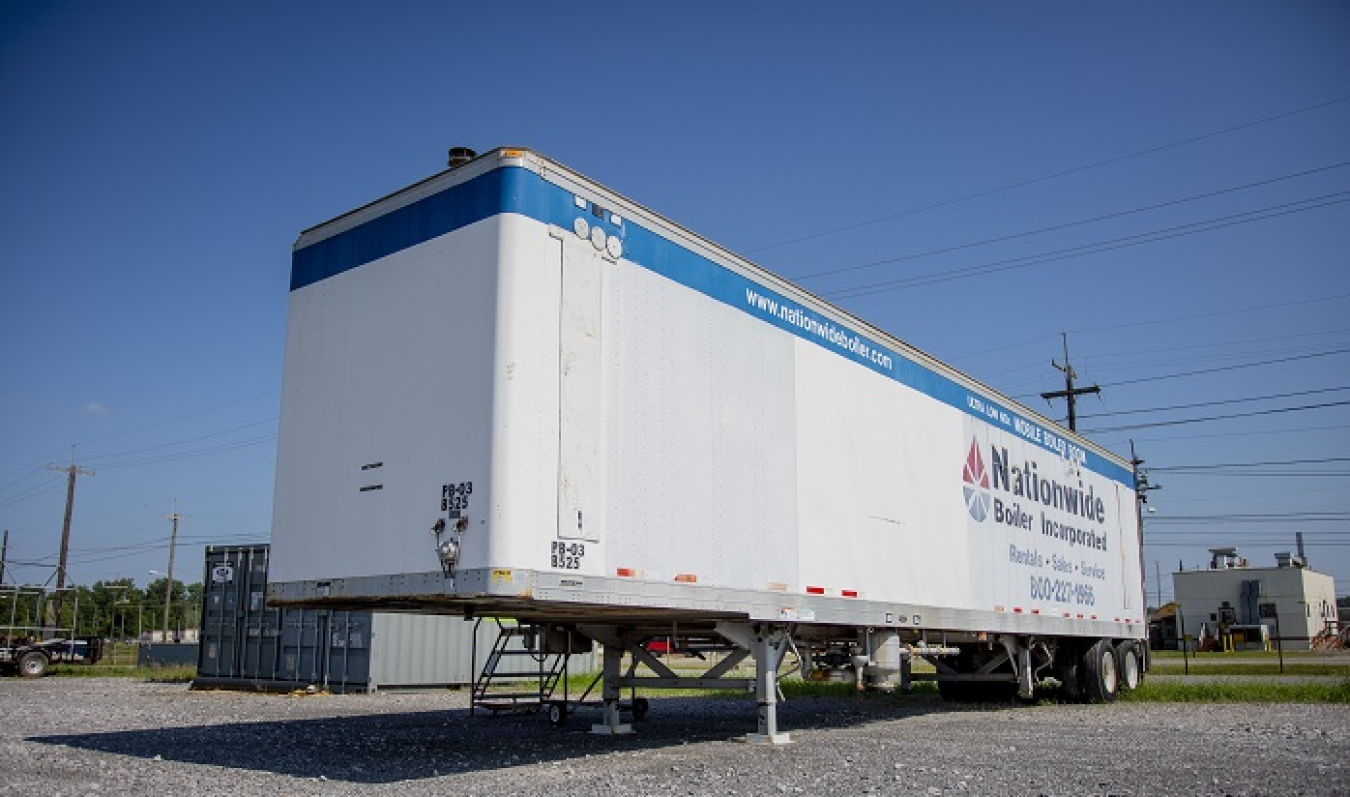 EM’s Paducah Site transferred two package boilers to the Paducah Area Community Reuse Organization. One of the portable boiler units is pictured here.