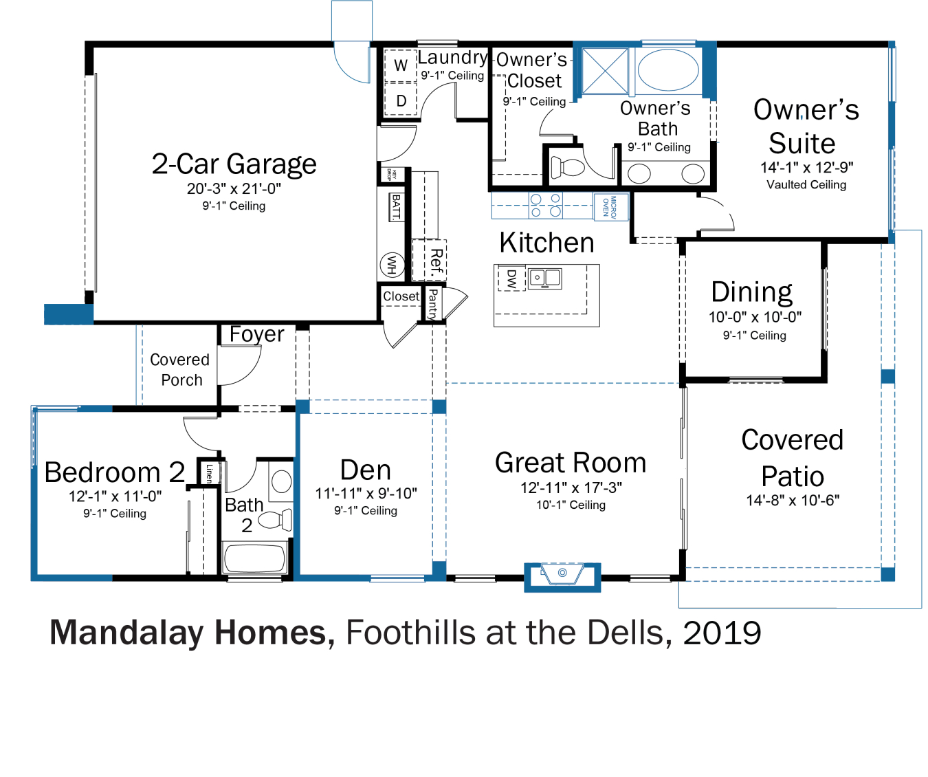Floorplans: Foothills at the Dells by Mandalay Homes.
