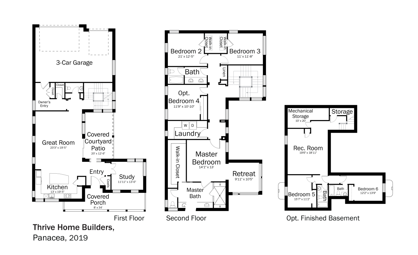 Floorplans: Panacea by Thrive Home Builders / New Town.