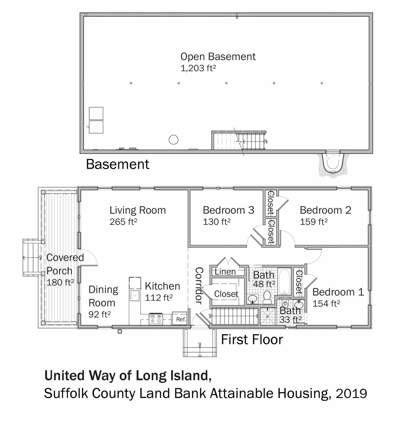 Floorplans: Suffolk County LandBank Attainable Housing by United Way of Long Island.