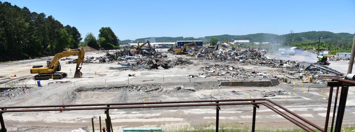 Demolition progress at K-1037