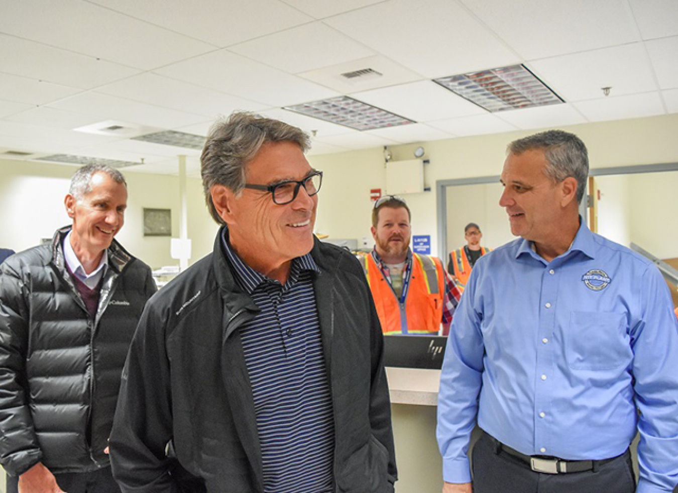 Energy Secretary Rick Perry visited the new control center for the Waste Treatment and Immobilization Plant’s Low-Activity Waste Facility, which will begin treating Hanford tank waste by the end of 2023.
