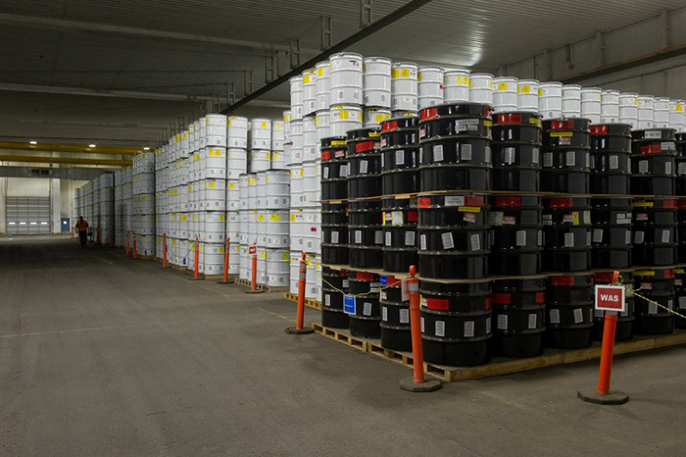 Thousands of drums at the Advanced Mixed Waste Treatment Project at DOE's Idaho National Laboratory Site await shipment to EM's Waste Isolation Pilot Plant.