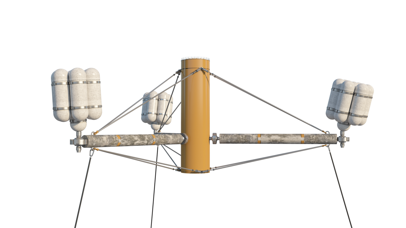 3D model illustrating SpiderFLOAT structure.