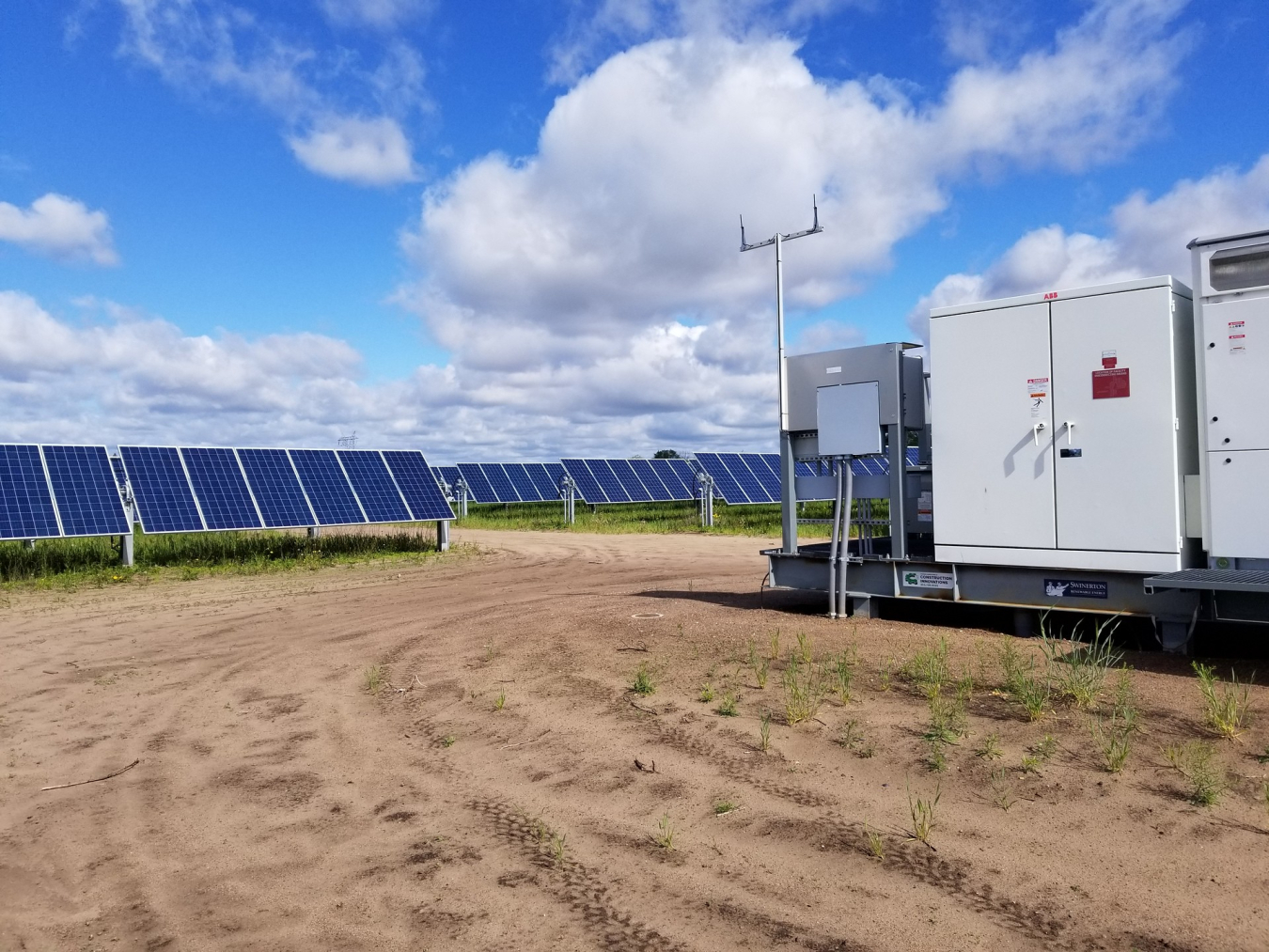 An inverter on a 100 MW solar site. 