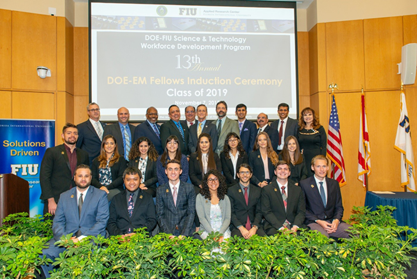 The DOE Fellows Class of 2019 gathers for a photo with participants and guests of the DOE Fellows Class of 2019 induction ceremony last week. 