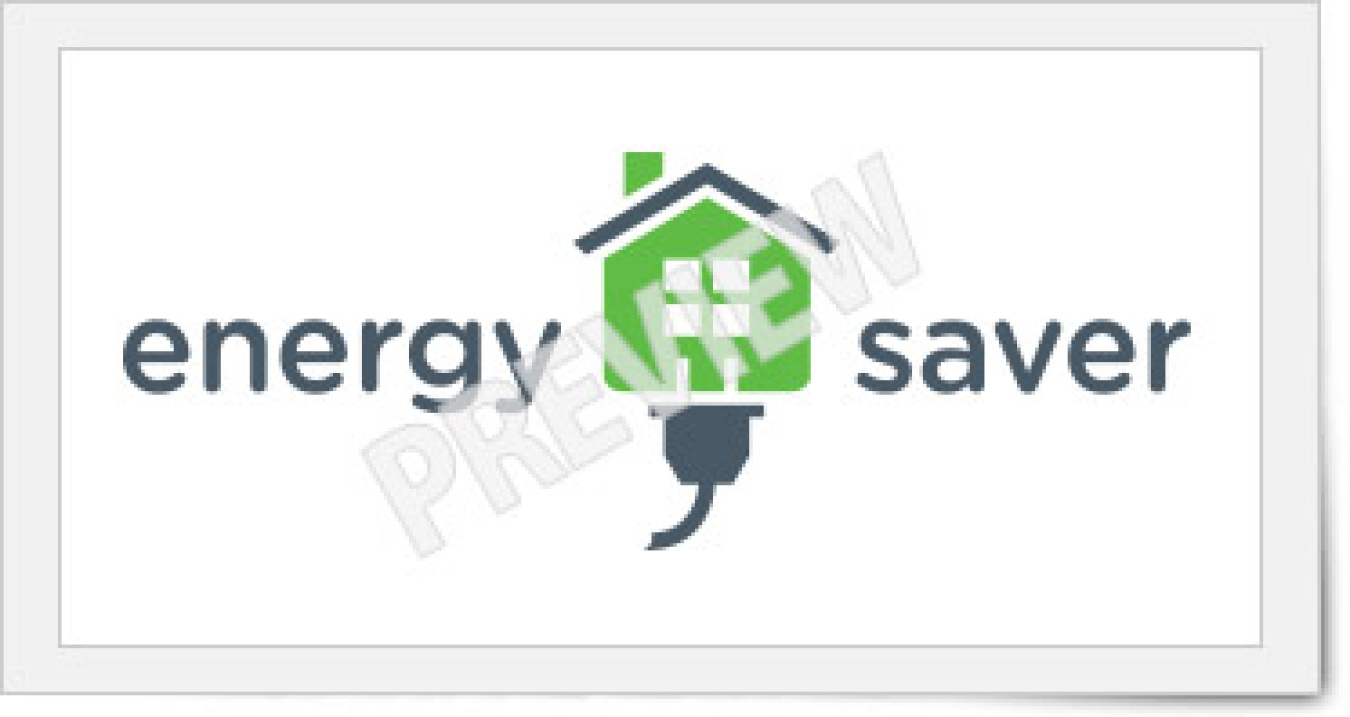 Green Energy Saver logo with words and house