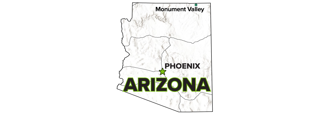 Monument Valley, Arizona, Processing Site Map