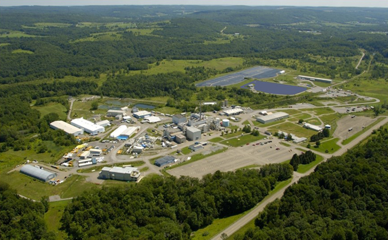 An aerial view of the West Valley Demonstration Project Site.
