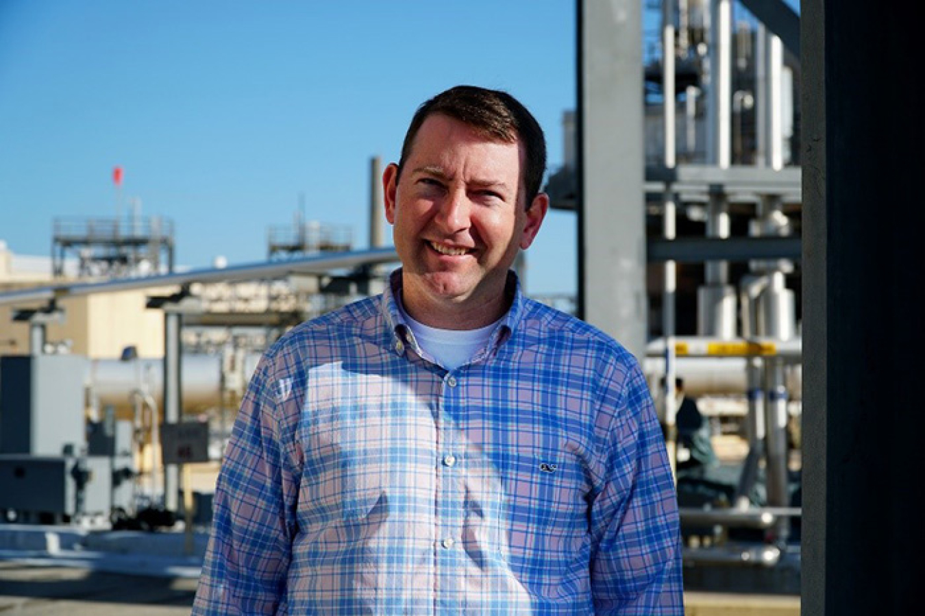 Savannah River Remediation Project Controls Specialist Patrick Cunning pictured at F Tank Farm.