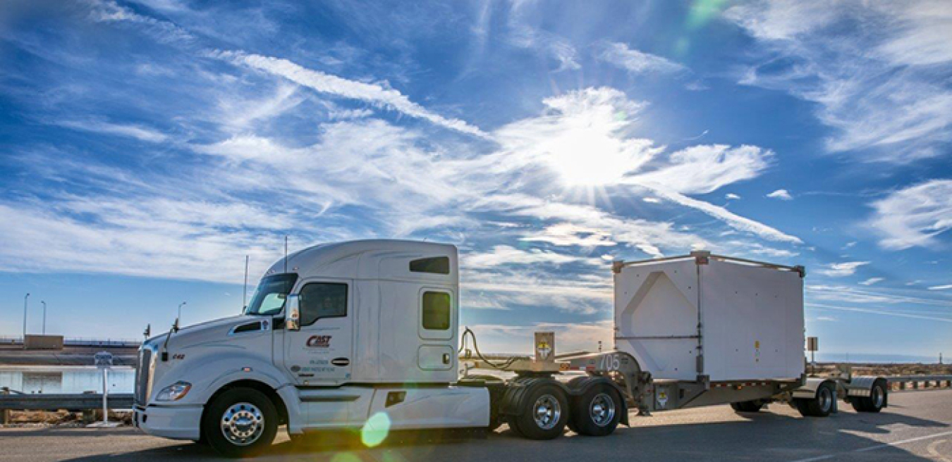 The first Transuranic Package Transporter Model 3 cask shipped in six years recently arrived at EM's Waste Isolation Pilot Plant.