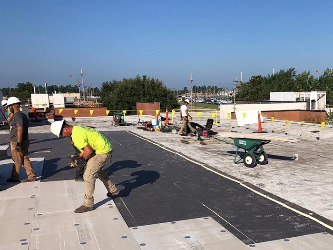 Crews recently replaced a deteriorating, leaking roof at Savannah River Ecology Laboratory at the Savannah River Site.