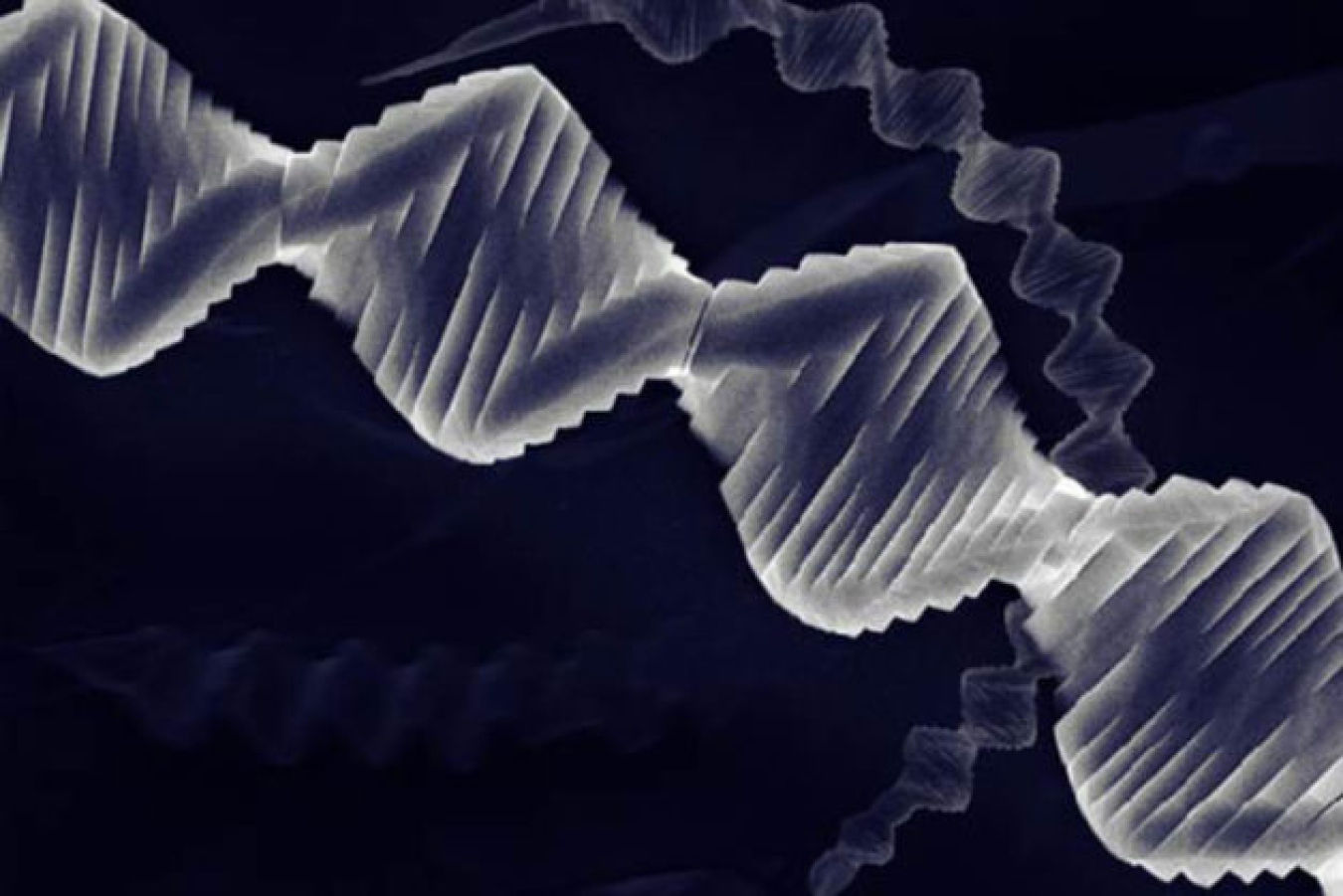 UC Berkeley and Berkeley Lab researchers created a new crystal built of a spiraling stack of atomically thin germanium sulfide sheets.
