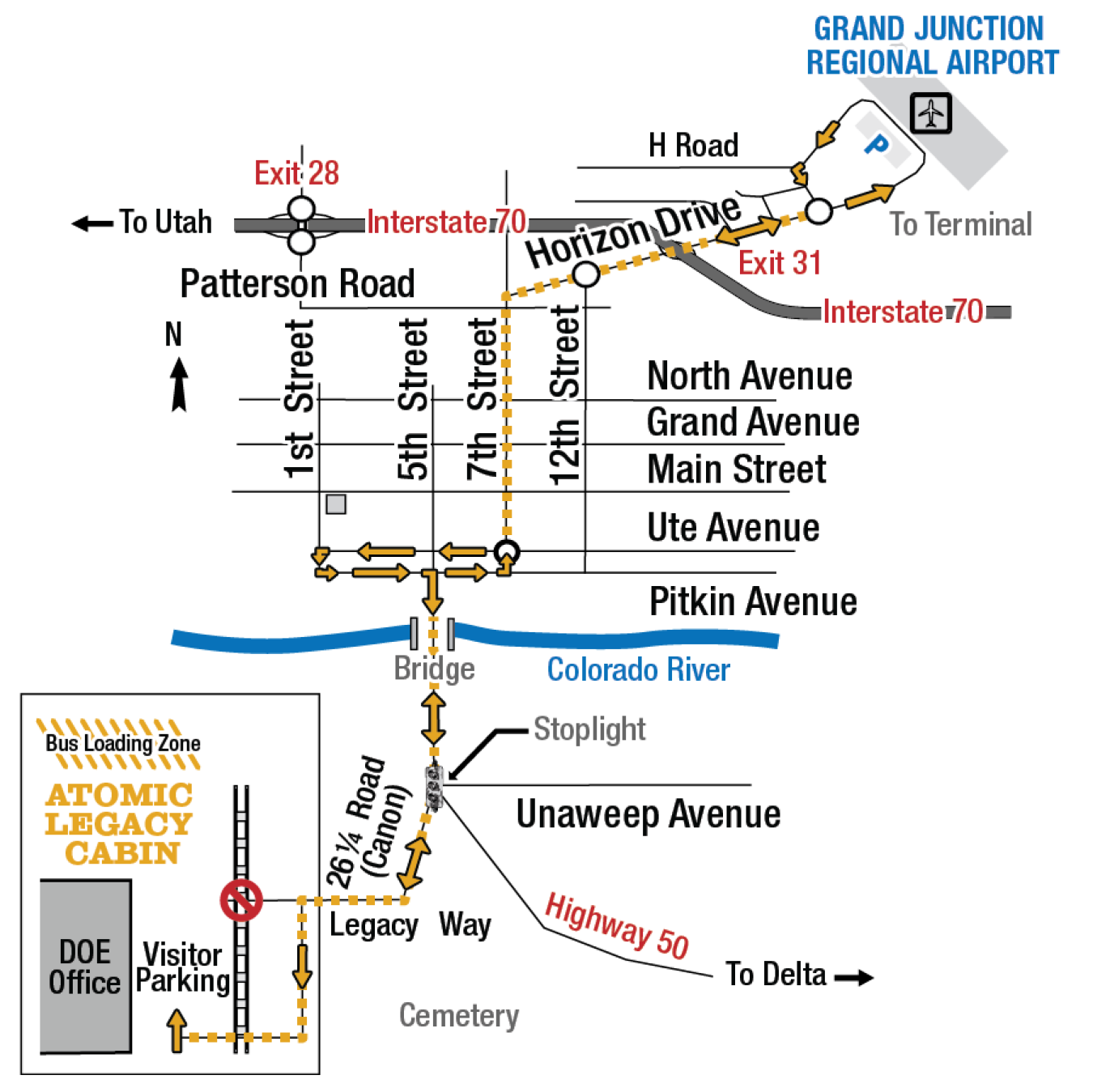 Atomic Legacy Cabin Driving Map