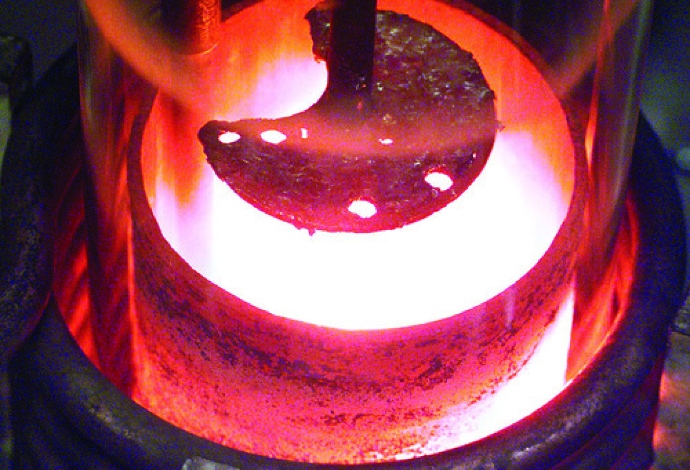 Molten plutonium at Los Alamos National Laboratory