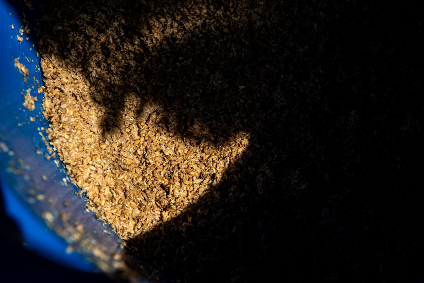 a barell of spent grain