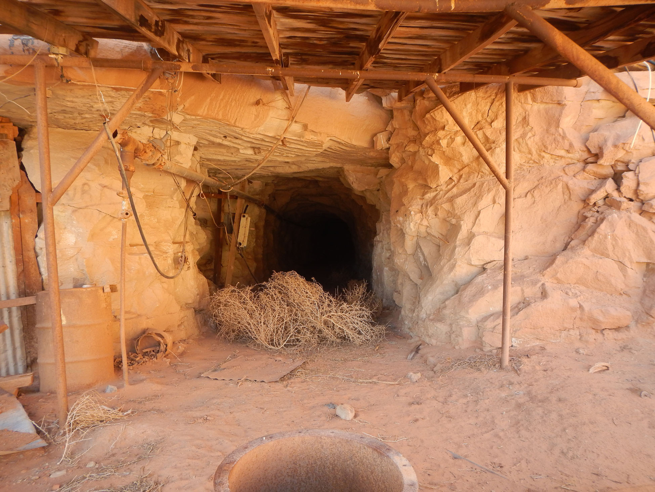 Before photo taken at the Markey Mine in Utah’s Red Canyon