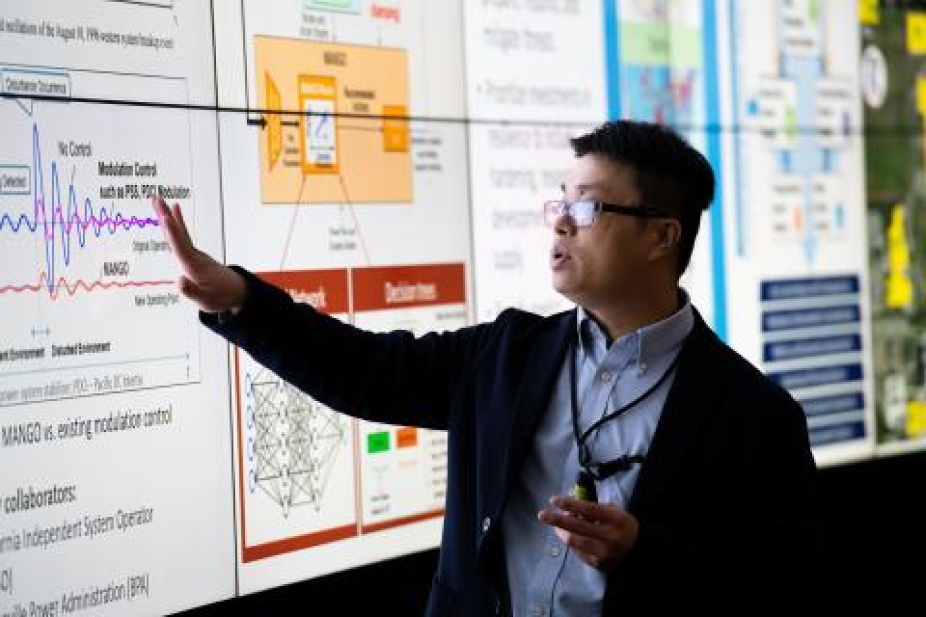 Electrical engineer Qiuhua Huang and his colleagues at PNNL are conducting research and developing technologies to enhance the resilience of the nation's electric grid.